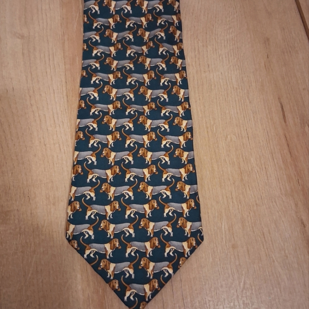 Beaufort Tie Rack Mens Dog Basset Hound Necktie Accessory Work Office Dad Gift